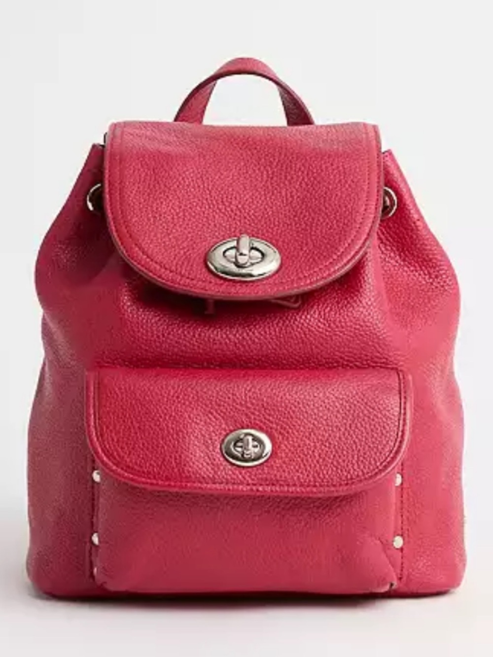 Coach mini turnlock Women’s Red Leather Backpack Purse - Classic Turnlock new